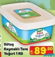 SÜTAŞ KAYMAKLI TAVA YOĞURT 1 KG fiyat ve kampanya bilgisi